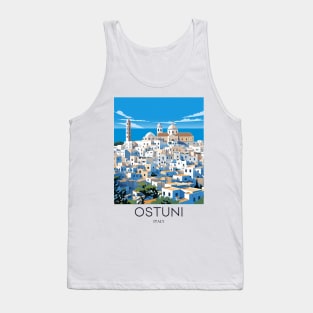 A Pop Art Travel Print of Ostuni - Italy Tank Top